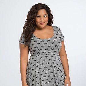 Torrid motorcycle print skater dress